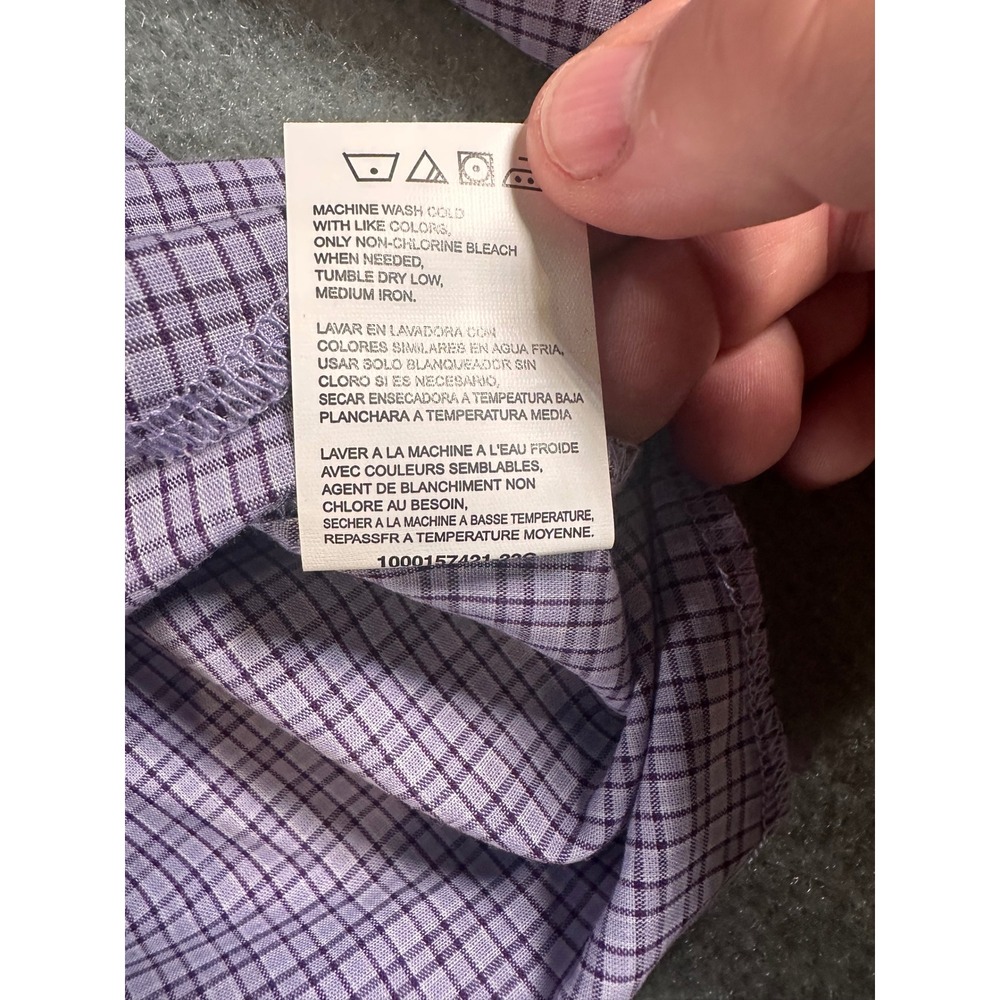 Wrangler Western Shirts Mens XXL Purple Plaid Long Sleeve Snap Button Down 75204 - Picture 7 of 10